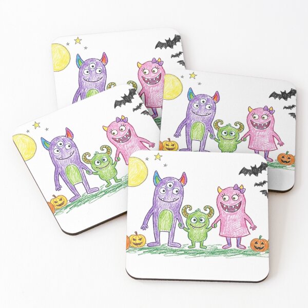 Item preview, Cute Cartoon Halloween Monster Family designed and sold by LavIsInTheAir.