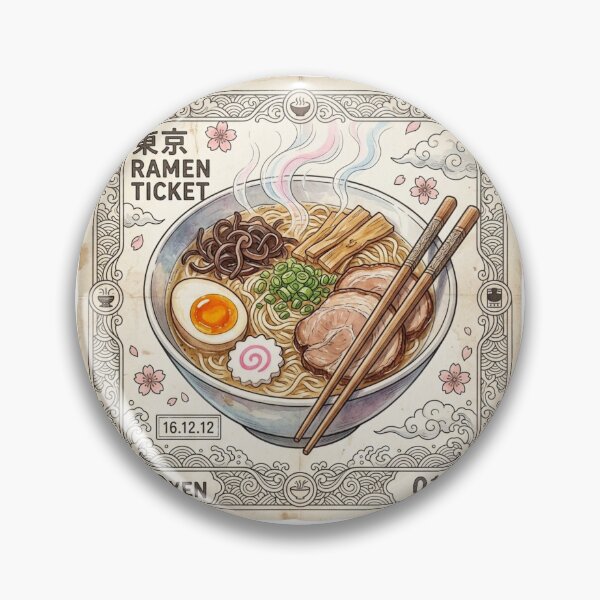 Item preview, Retro Japanese Ramen Ticket Die-Cut Sticker designed and sold by 0Zetgest.