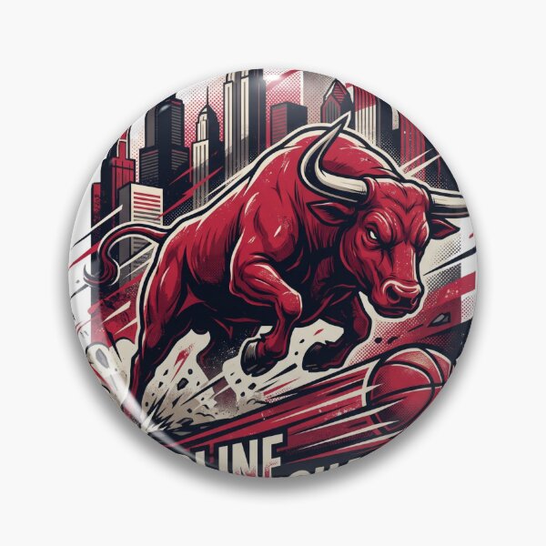 Artikelvorschau, Redline Charge Chicago Bull Basketball Maskottchen Dynamische Kunst entworfen und verkauft von Pandora´s Box.