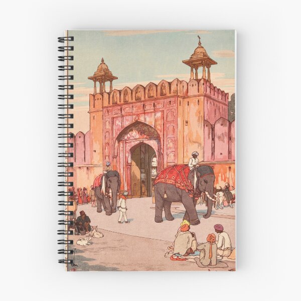 Item preview, Ajmer Gate Jaipur by Yoshida Hiroshi : Vintage Travel Japanese Poster designed and sold by artofuniverse.