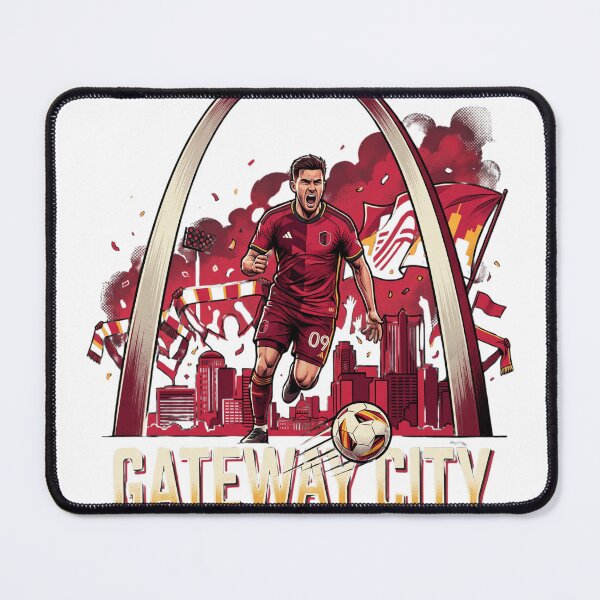 Item preview, Gateway City St Louis Soccer Player Arch Stadium Art designed and sold by Pandora´s Box.