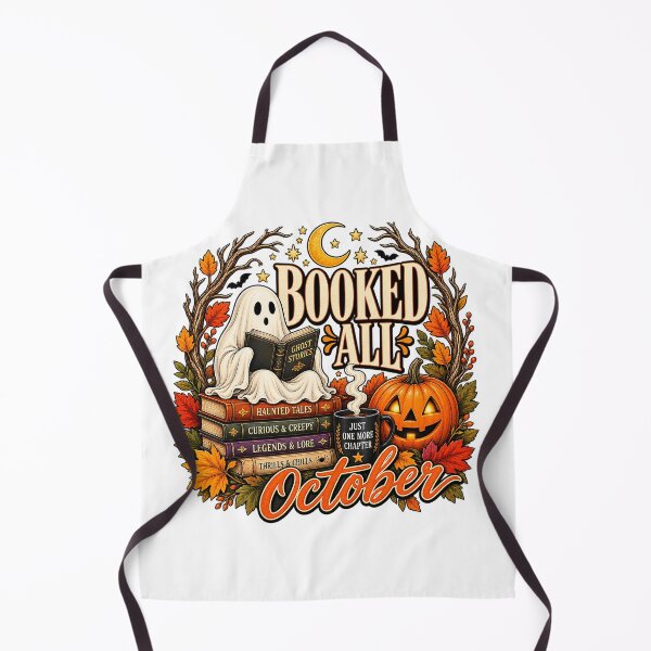 Item preview, Booked All October – Cozy Halloween Ghost Book Lover designed and sold by webpatty.