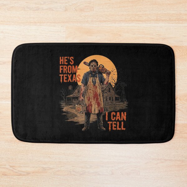 Item preview, He's from Texas I Can Tell Chainsaw Halloween Horror designed and sold by leevekaArt.