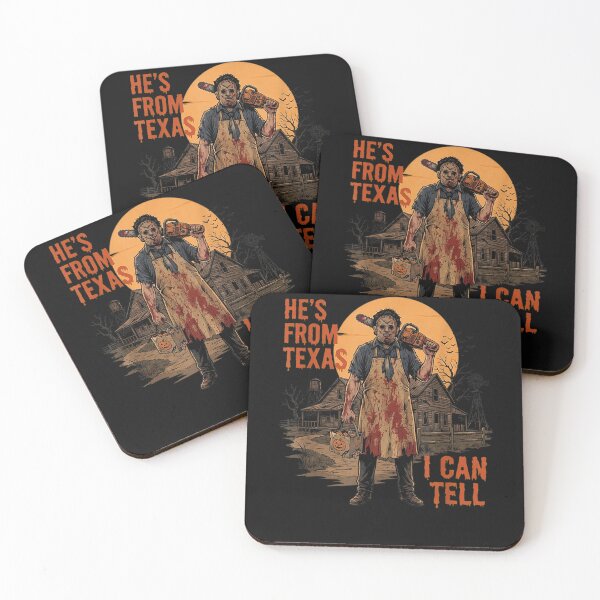 Item preview, He's from Texas I Can Tell Chainsaw Halloween Horror designed and sold by leevekaArt.