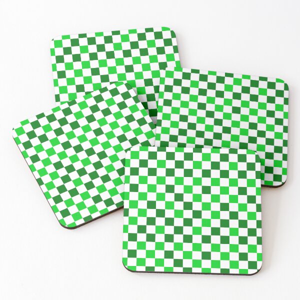 Item preview, Green White Green Checkered Pattern Design   designed and sold by PatternTitan.