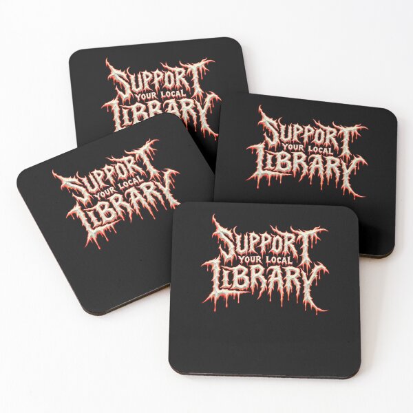 Item preview, Support Your Local Library in Gothic Type designed and sold by elderberry.