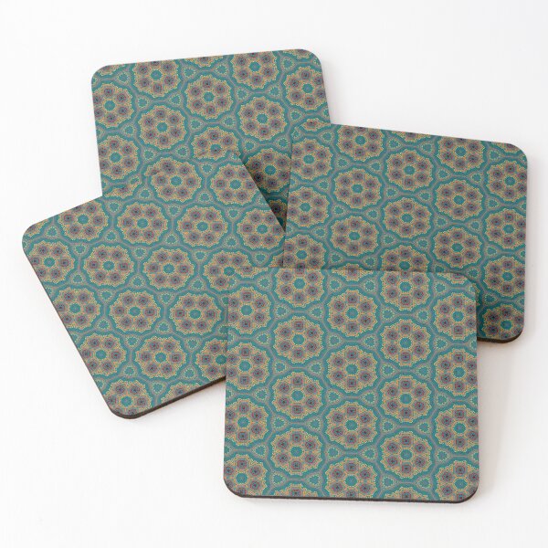 Item preview, Autumn mandala pattern turquoise designed and sold by Ana Gorozpe.