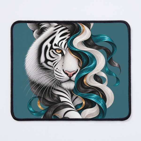 Item preview, Turquoise Ribbon Tiger designed and sold by LiMarchee.