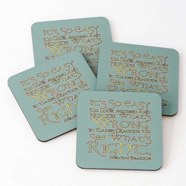 Item preview, Melody Beattie Quote Stencil (Notice What's Right) designed and sold by Cathedral of Curiosity.