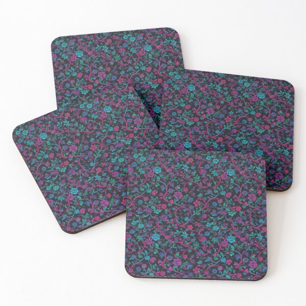 Item preview, Neon Floral Botanical Vines Dark Pattern designed and sold by Owcomm.