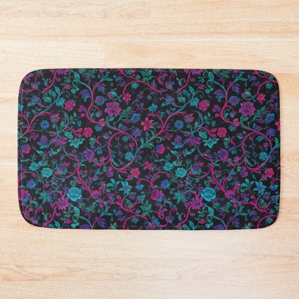 Item preview, Neon Floral Botanical Vines Dark Pattern designed and sold by Owcomm.