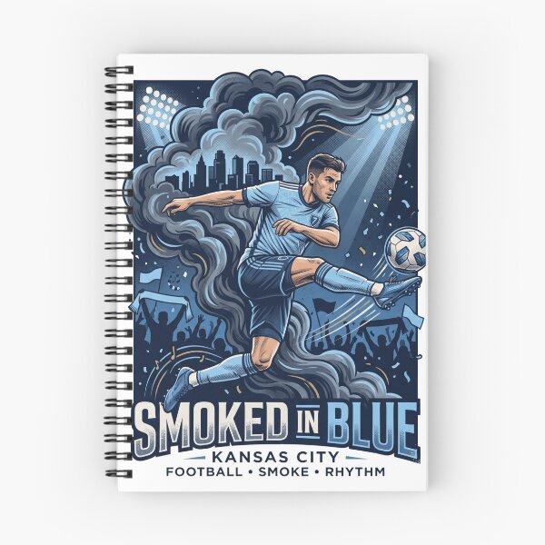 Item preview, Smoked In Blue Kansas City Soccer Volley Fan Art designed and sold by Pandora´s Box.