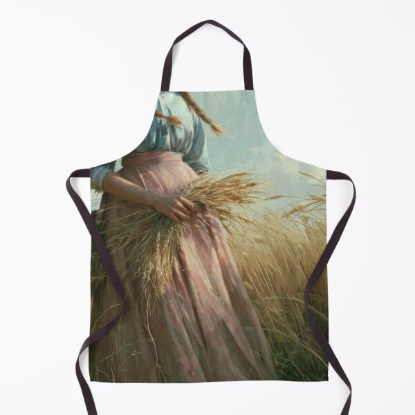 Item preview, Woman Gathering Wheat in a Golden Summer Field designed and sold by Shannon Hilson.