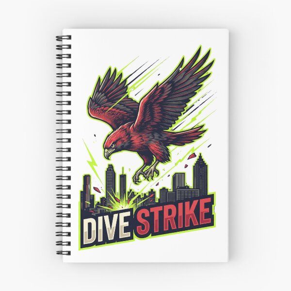 Item preview, Dive Strike Atlanta Red Hawk Diving Mascot Emblem designed and sold by Pandora´s Box.