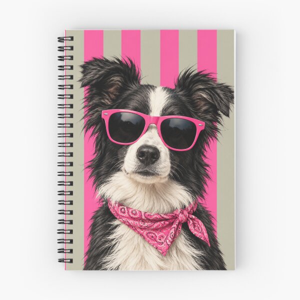 Item preview, Cool Border Collie in Pink Sunglasses and Bandana designed and sold by AnyGil.