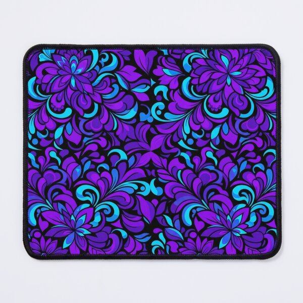 Item preview, Vibrant Purple and Cyan Floral Pattern designed and sold by Owcomm.