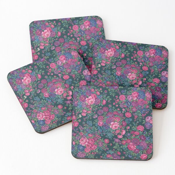Item preview, Vintage Botanical Floral Dark Green Tapestry Pattern designed and sold by Owcomm.