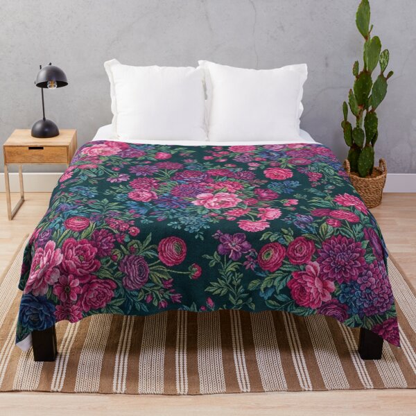 Item preview, Vintage Botanical Floral Dark Green Tapestry Pattern designed and sold by Owcomm.