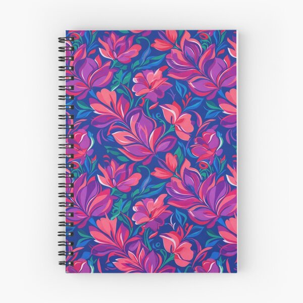 Item preview, Vibrant Floral Pattern in Deep Blue and Pink designed and sold by Owcomm.