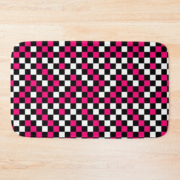 Item preview, Pink Black And White Checkered Pattern Design   designed and sold by PatternTitan.