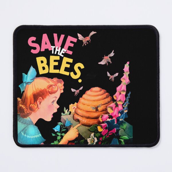 Item preview, Save the Bees Print with Vintage Illustration designed and sold by BattlestarEclectica.