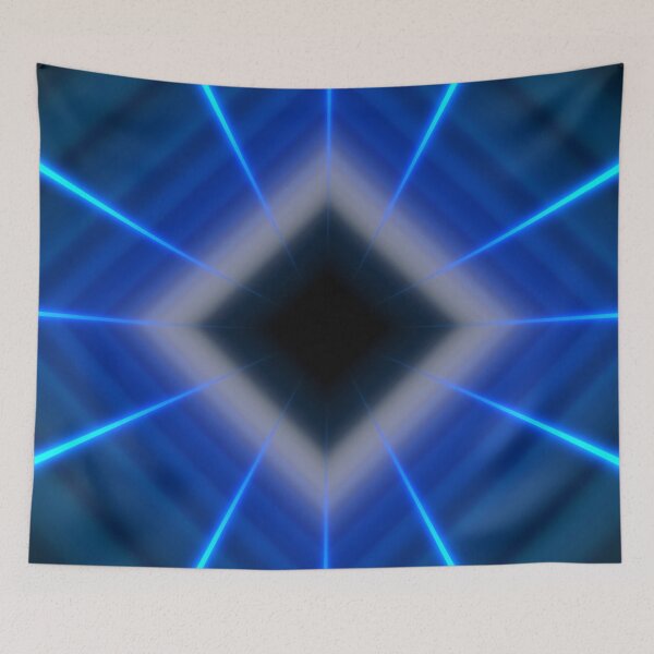 Item preview, Rotated Blue Square Tunnel and White Square designed and sold by Electric Shock!! Design.