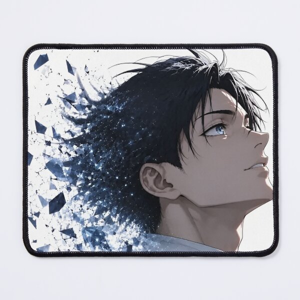 Item preview, Blue Crystal Anime Boy Shattered Dream Aesthetic Portrait designed and sold by Dyan4.