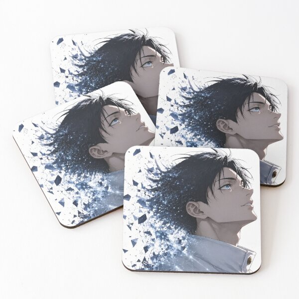 Item preview, Blue Crystal Anime Boy Shattered Dream Aesthetic Portrait designed and sold by Dyan4.