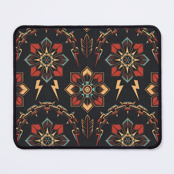 Item preview, Tribal Compass Chain Seamless Pattern Print - Bold Geometric Tattoo Style Design designed and sold by ZhivanCrimson.
