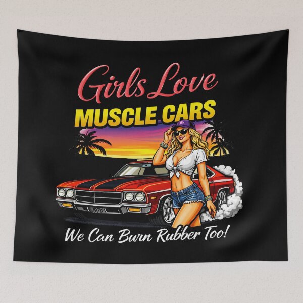 Item preview, Girls Love Muscle Cars – We Can Burn Rubber Too!. designed and sold by Classic Chaos Creations.