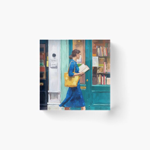 Item preview, Woman Walking and Reading with Her Dog, Parisian Impressionist Painting designed and sold by CARRAANN.