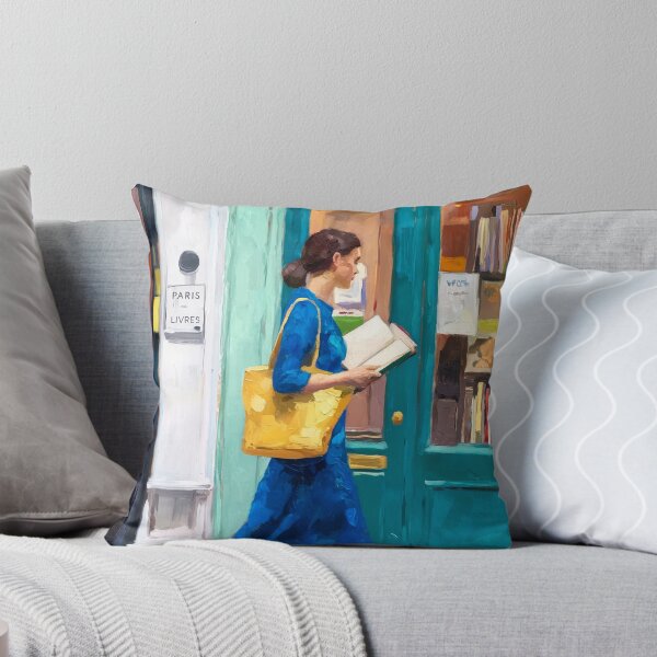 Item preview, Woman Walking and Reading with Her Dog, Parisian Impressionist Painting designed and sold by CARRAANN.