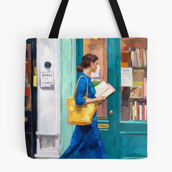 Item preview, Woman Walking and Reading with Her Dog, Parisian Impressionist Painting designed and sold by CARRAANN.