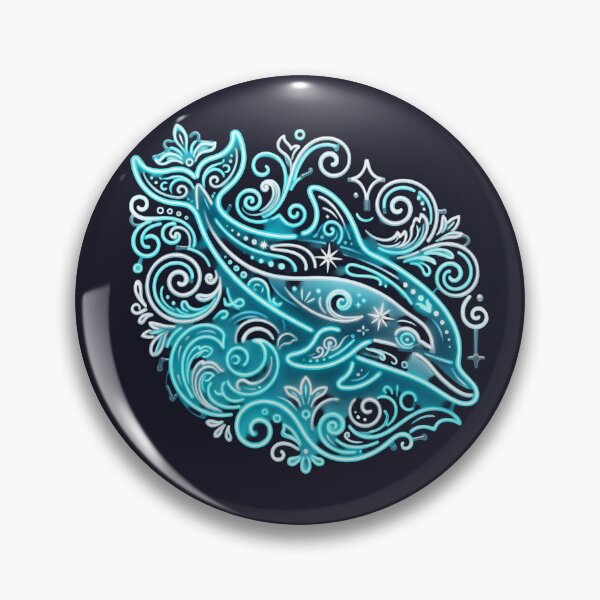 Item preview, Delfín de Neón Fileteado – Brillo Marino designed and sold by Esencia Argentina.