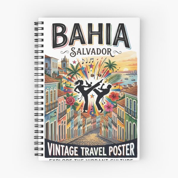 Item preview, Bahia Salvador Vintage Travel Poster - Capoeira Pelourinho Sunset Art designed and sold by 0Zetgest.