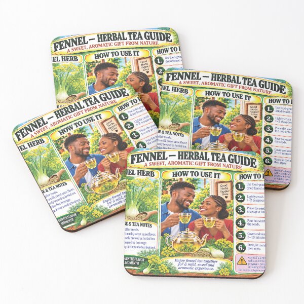 Item preview, Fennel Herbal Tea Illustrated Guide designed and sold by New Wave Artworks & Odds &Ends.