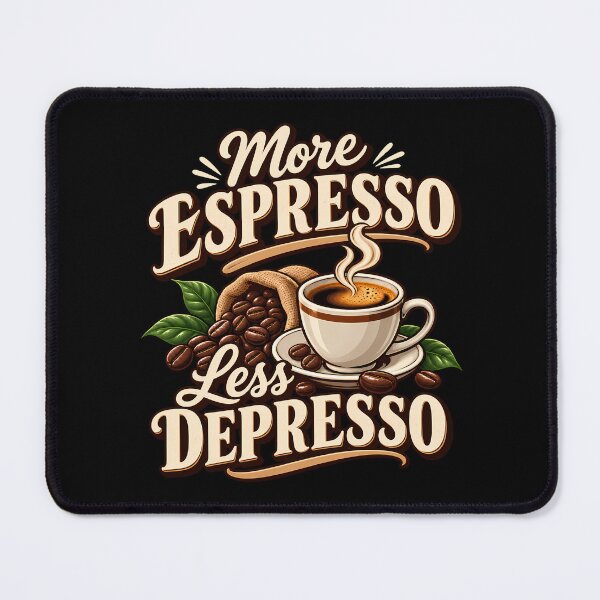 Item preview, More Espresso Less Depresso Funny Coffee Beans Caffeine Lover Vintage designed and sold by Photo-Sphere101.