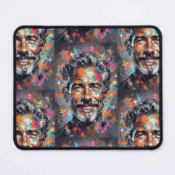 Item preview, Abstract Bearded Man Pop Art Portrait Print - Colorful Graffiti Style Face Design designed and sold by ZhivanCrimson.