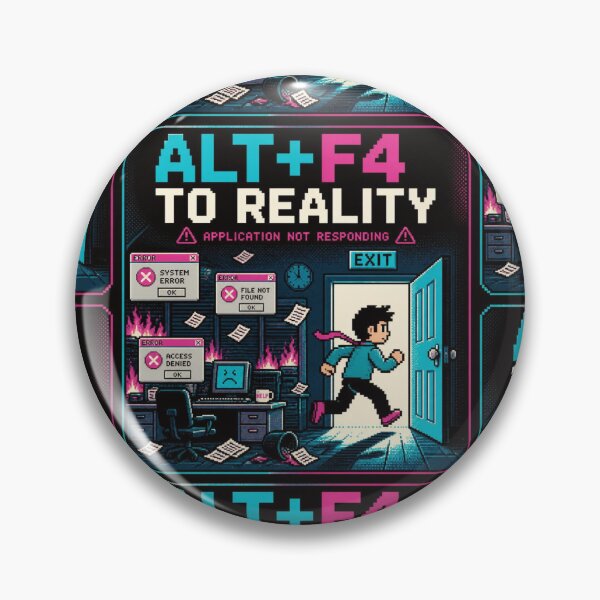 Item preview, Alt F4 To Reality Application Not Responding - Funny Gamer Shirt designed and sold by Geek Tracy Shop.