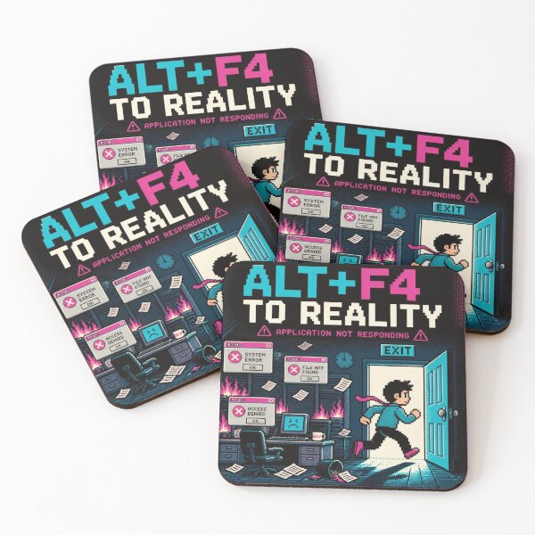 Item preview, Alt F4 To Reality Application Not Responding - Funny Gamer Shirt designed and sold by Geek Tracy Shop.