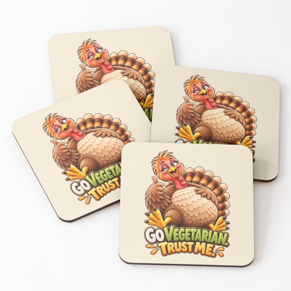 Item preview, Go Vegetarian. Trust Me. – Funny Thanksgiving Turkey designed and sold by HO•Designs.
