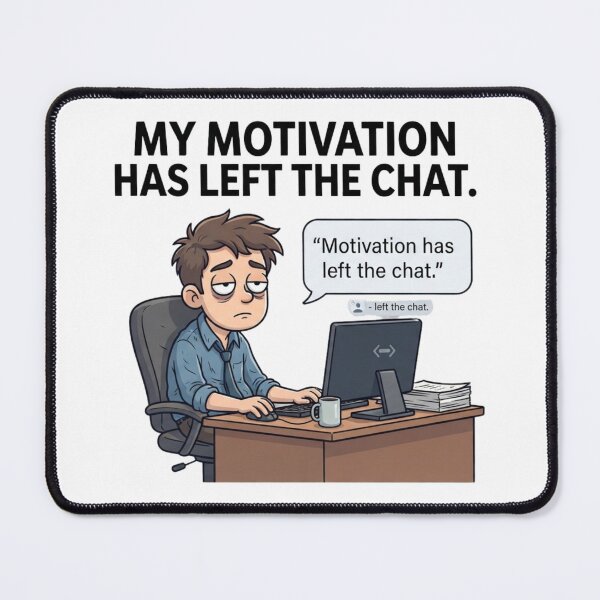 Item preview, My Motivation Has Left the Chat designed and sold by CleverGoods.