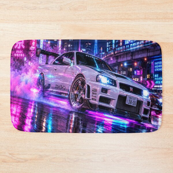 Item preview, Nissan Skyline GT-R R34 Cyberpunk Tokyo Drift designed and sold by JMAVILA ART.