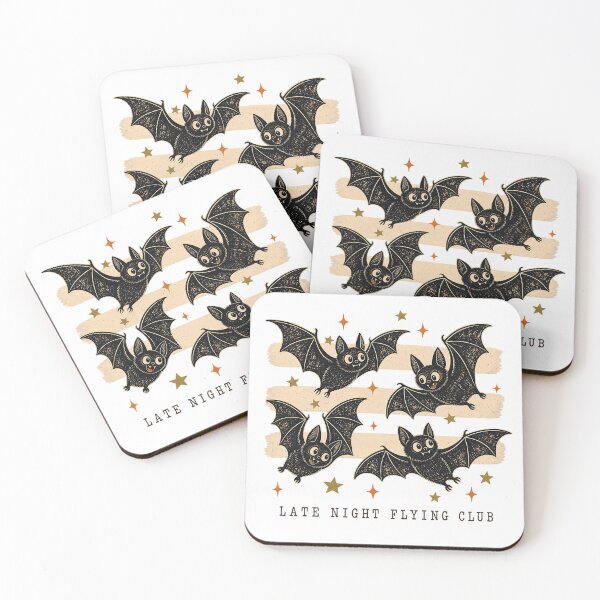 Item preview, Late Night Flying Club – Retro Halloween Bats designed and sold by webpatty.