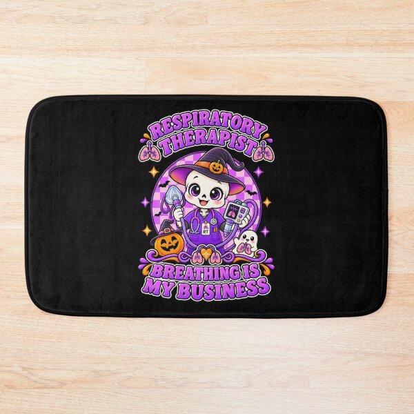 Item preview, Respiratory Therapist Halloween Skeleton Witch Purple Checkerboard designed and sold by ClinicalHubs.