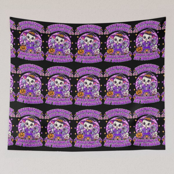 Item preview, Respiratory Therapist Halloween Skeleton Witch Purple Checkerboard designed and sold by ClinicalHubs.