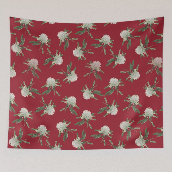 Item preview, Christmas Waratah Pattern — Cherry Red Australian Native Flowers designed and sold by GabrielleStudio.