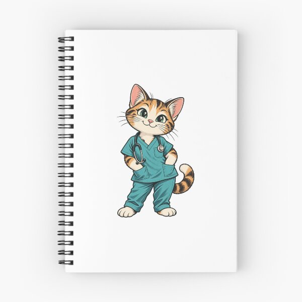Item preview, Nurse cat in turquoise medical uniform designed and sold by Graphiniz.