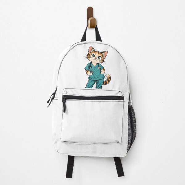 Item preview, Nurse cat in turquoise medical uniform designed and sold by Graphiniz.