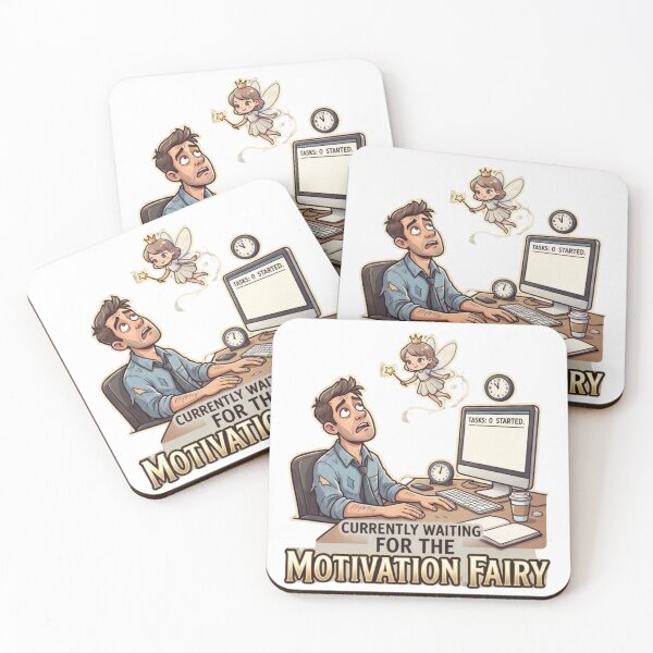 Item preview, Currently Waiting for the Motivation Fairy designed and sold by CleverGoods.